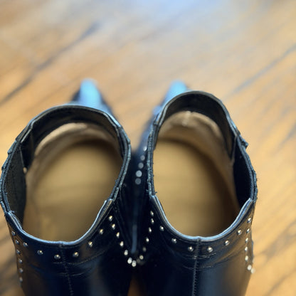 Michael Kors Gemma Leather Ankle Boot Charcoal Size 6