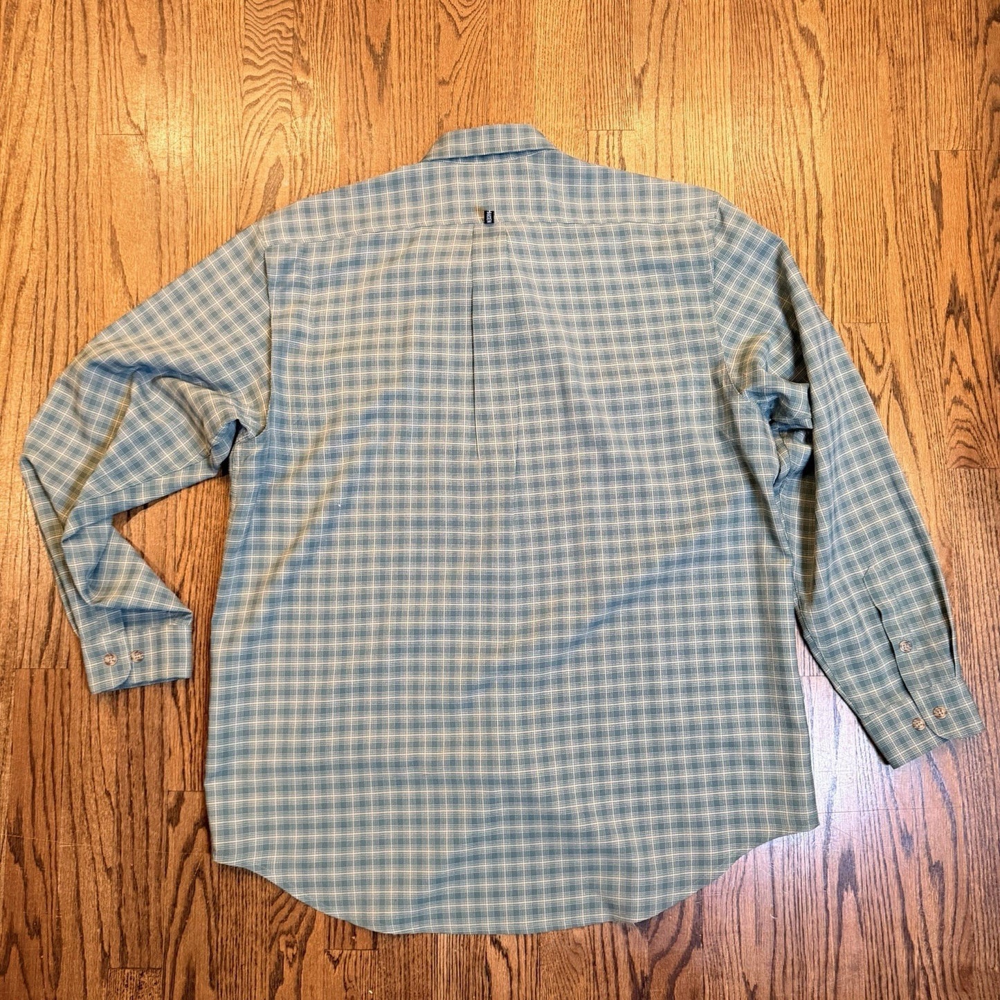 Helly Hansen Plaid Ventilated Hiking Fishing Shirt Large Blue L