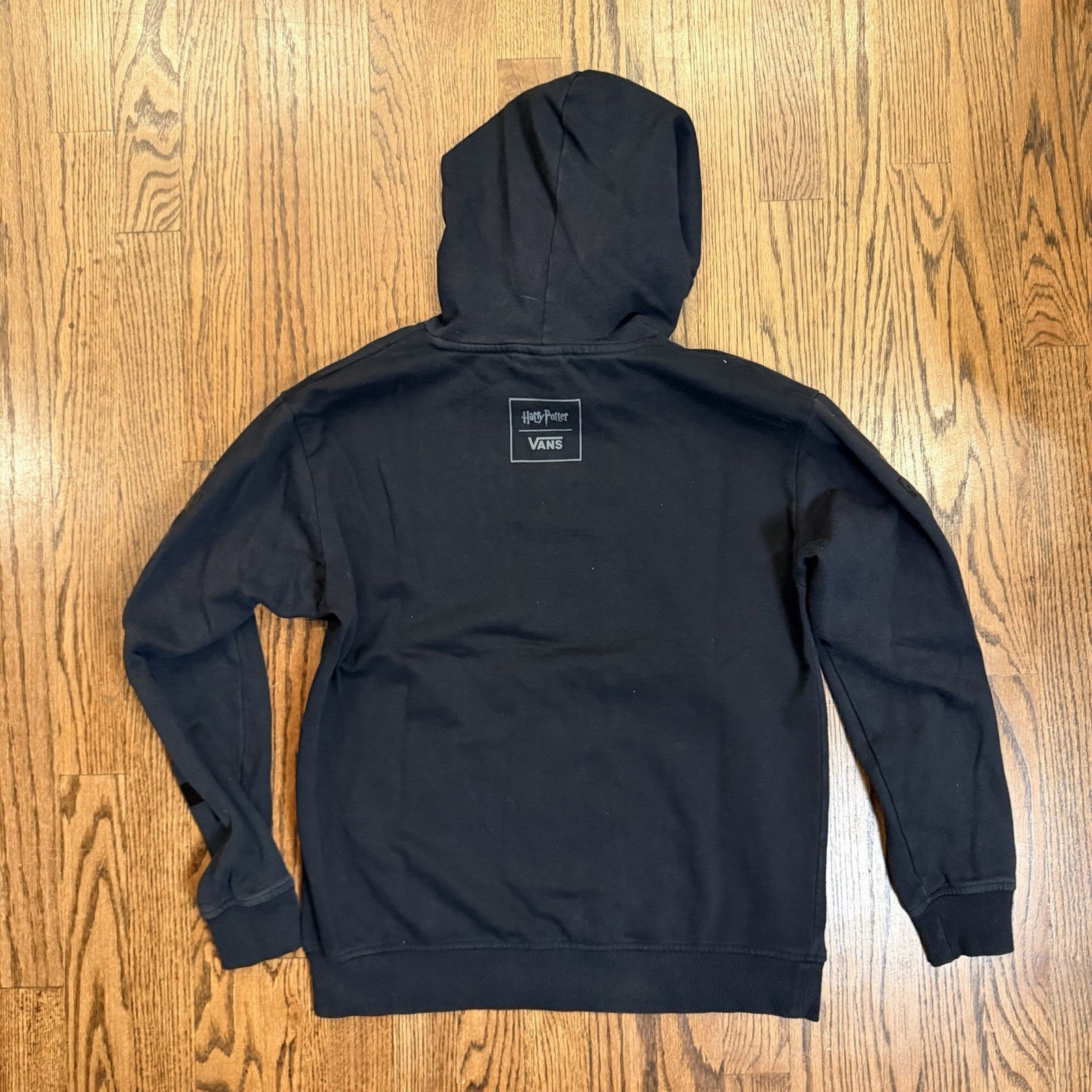 Vans Harry Potter Morsmordre Hoodie Womens Size S Front Pocket Pullover Black 3M