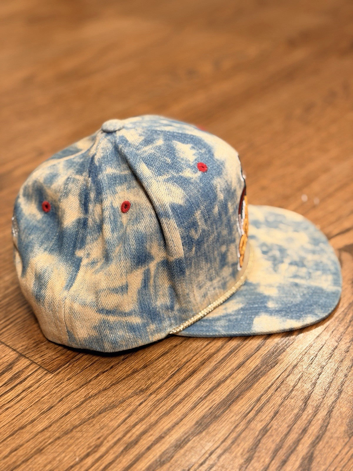 Vintage Mitchell Ness Denim Jean Seattle Sonics NBA Vtg 90's Hat Cap