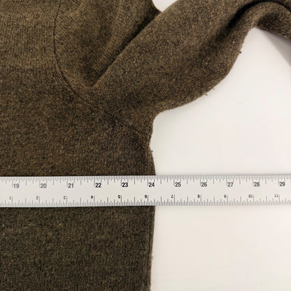 Polo Ralph Lauren Lambswool V-Neck Sweater Orange Pony Logo XL Brown Olive