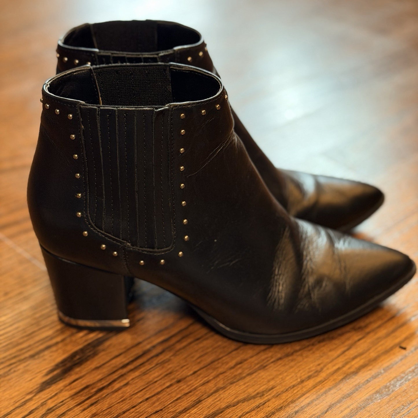 Michael Kors Gemma Leather Ankle Boot Charcoal Size 6