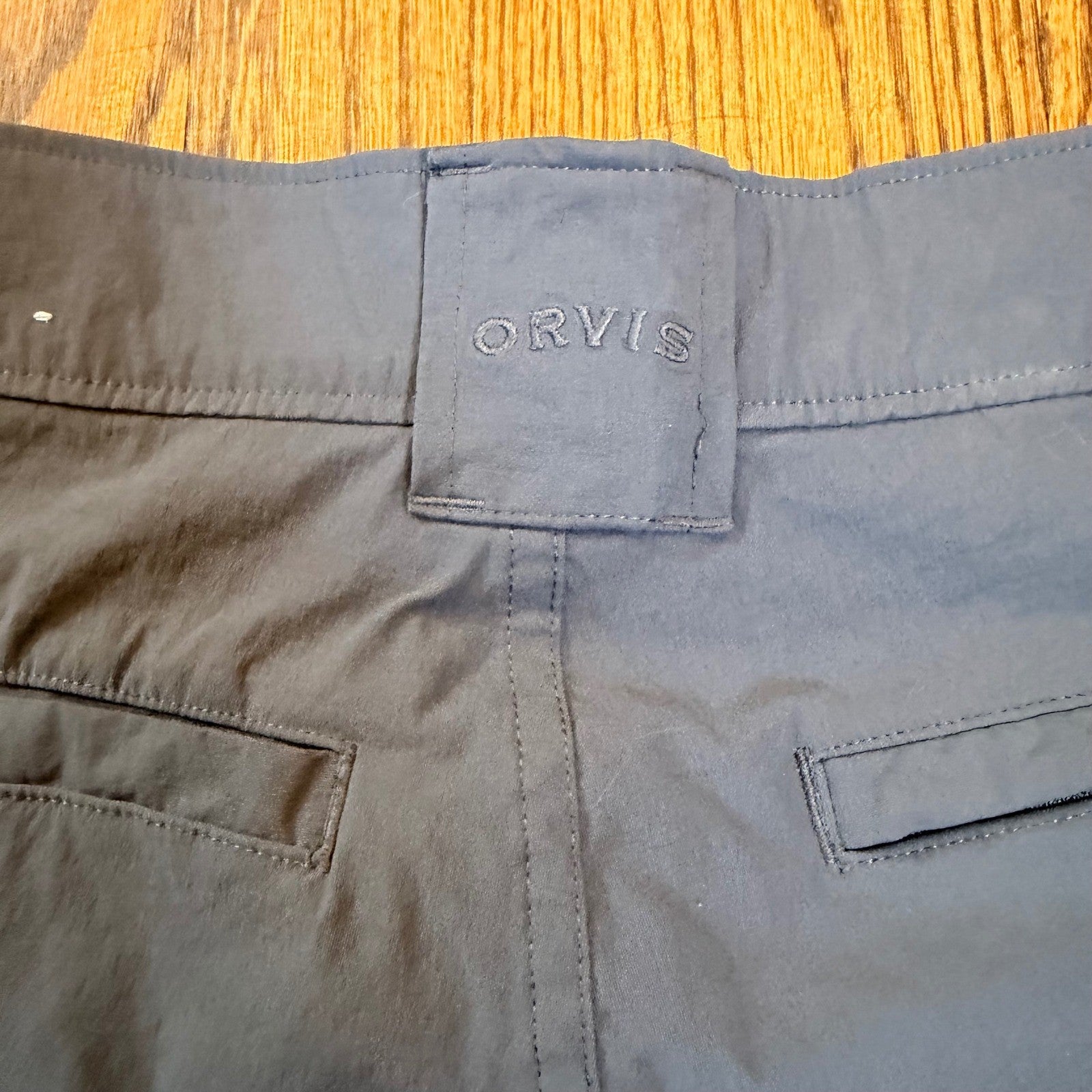 Orvis Tech Cargo Shorts Outdoor Hiking Utility Size 38 Grey Midweight