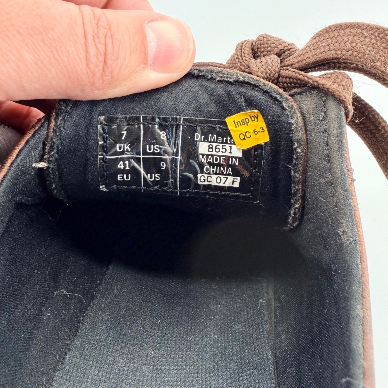 Dr. Martens Vintage Platform Leather Oxford Chunky Grunge Brown Mens 8 Womens 9
