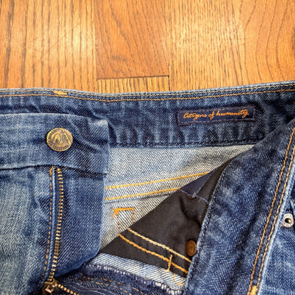 Citizens of Humanity Bridgitte 308 Denim Mini Skirt Low Rise Blue 28