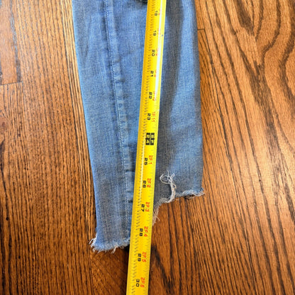 American Eagle Hi-Rise Jegging Distressed Skinny Jeans 4 Medium Wash Blue