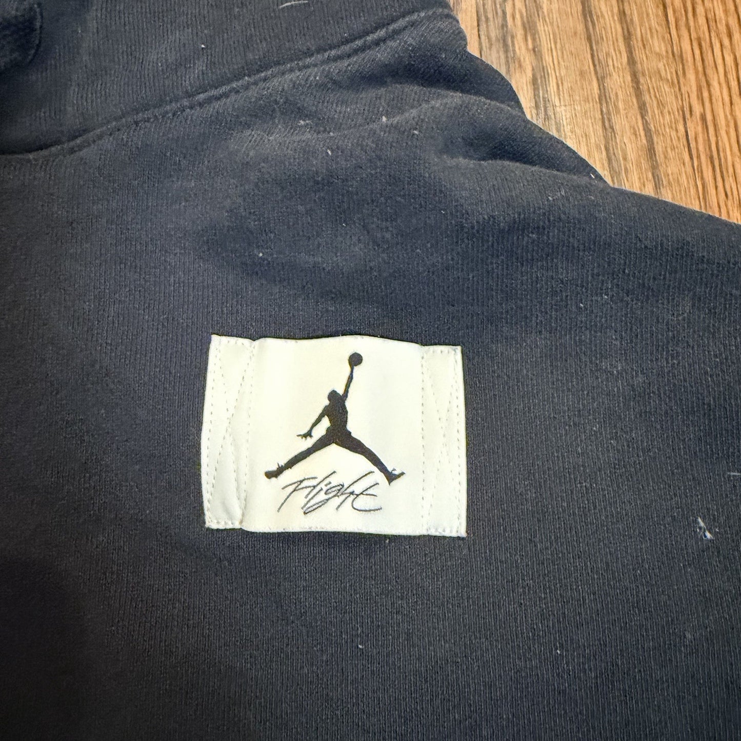 Nike Womens Jordan Essentials Cropped Fleece Hoodie Black Sweatshirt Size XS