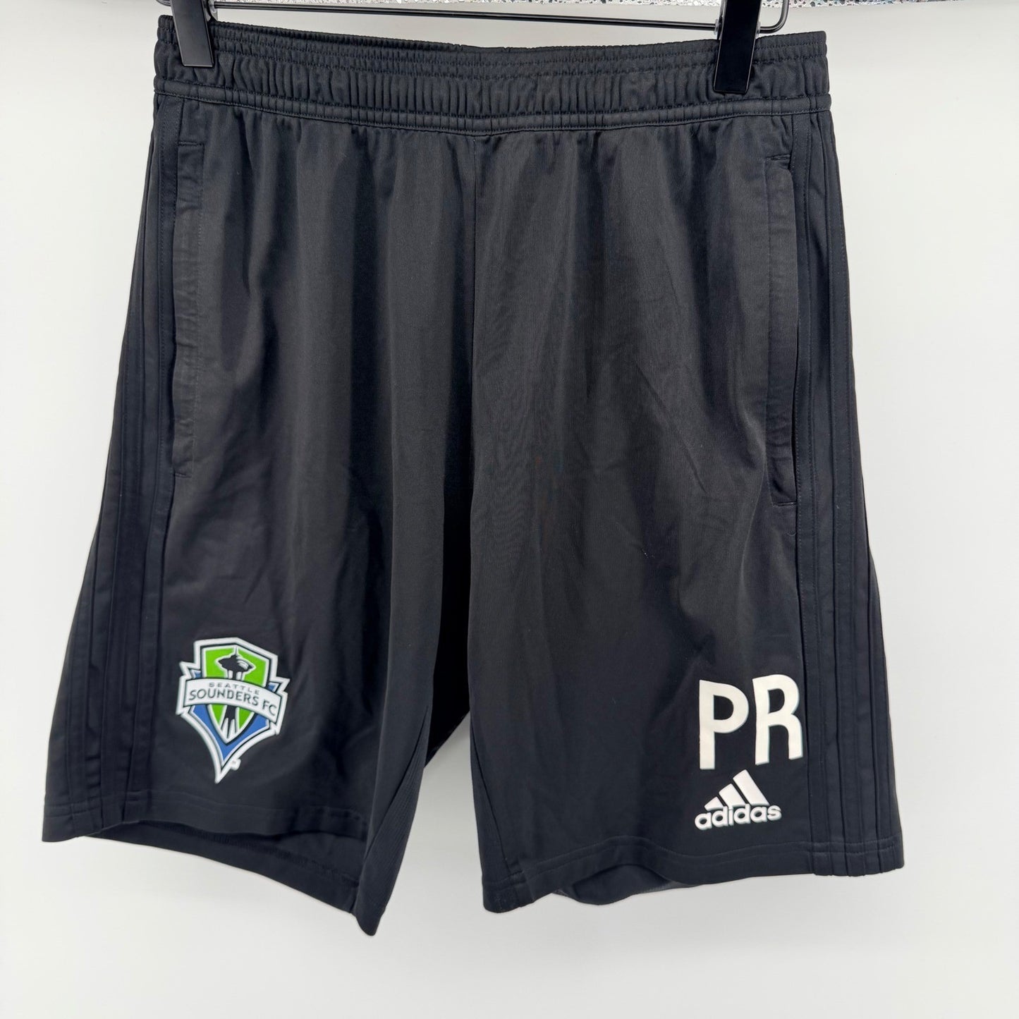 Adidas Seattle Sounders FC Team Issued Preki Training Shorts Mens M Black MLS