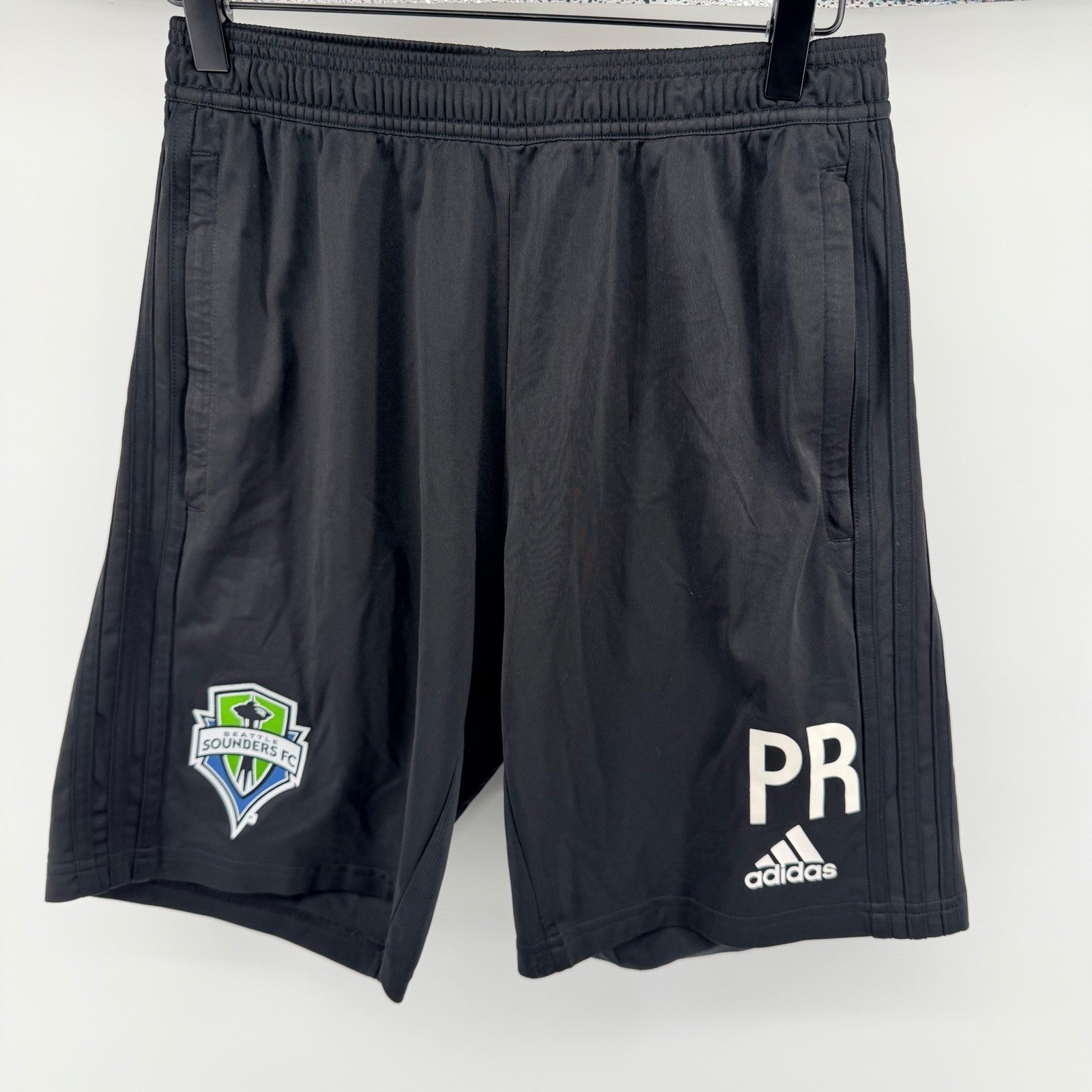 Adidas Seattle Sounders FC Team Issued Preki Training Shorts Mens M Black MLS