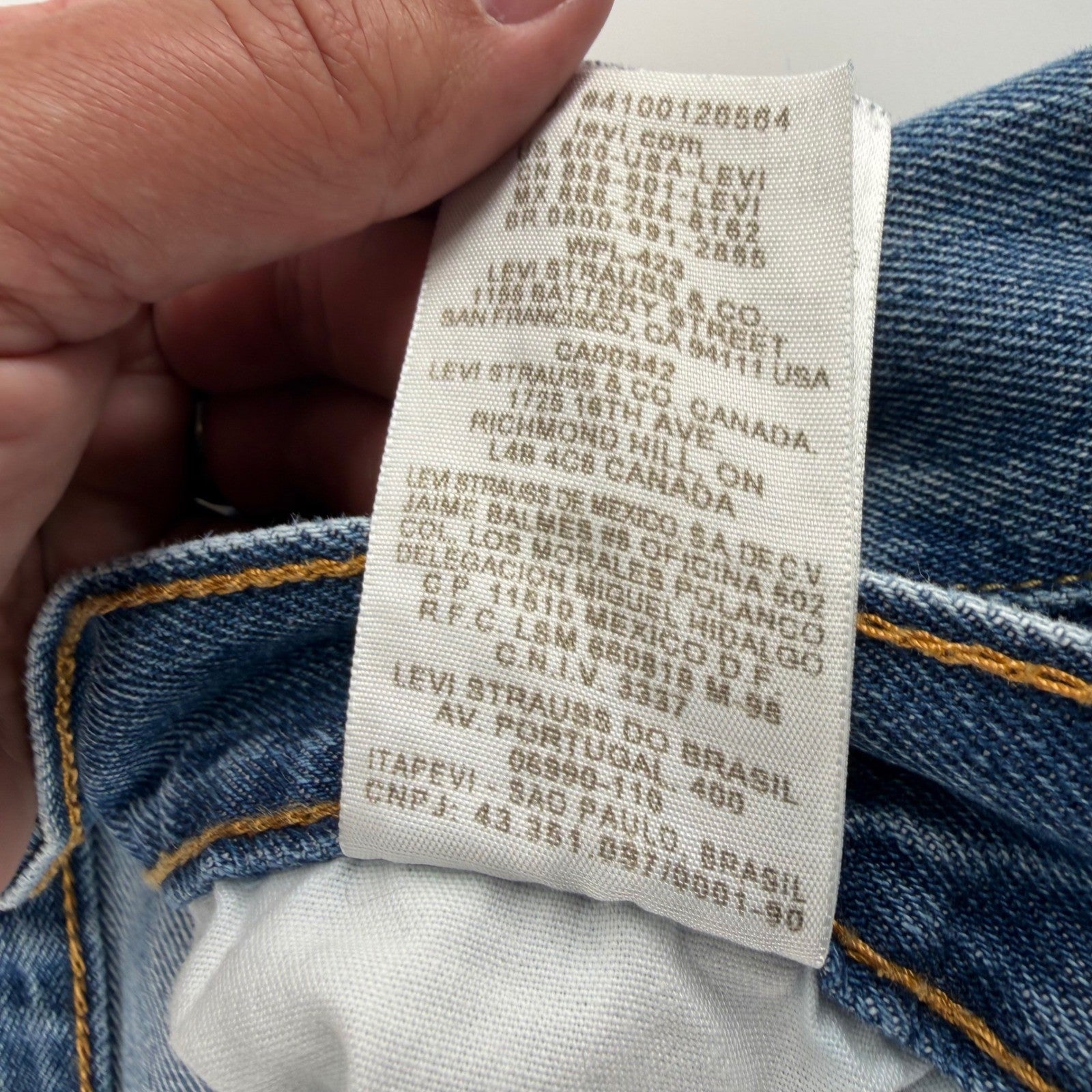 Levi's 501 Original Fit Straight Leg Jeans Button Fly 34x29 Medium Wash Blue