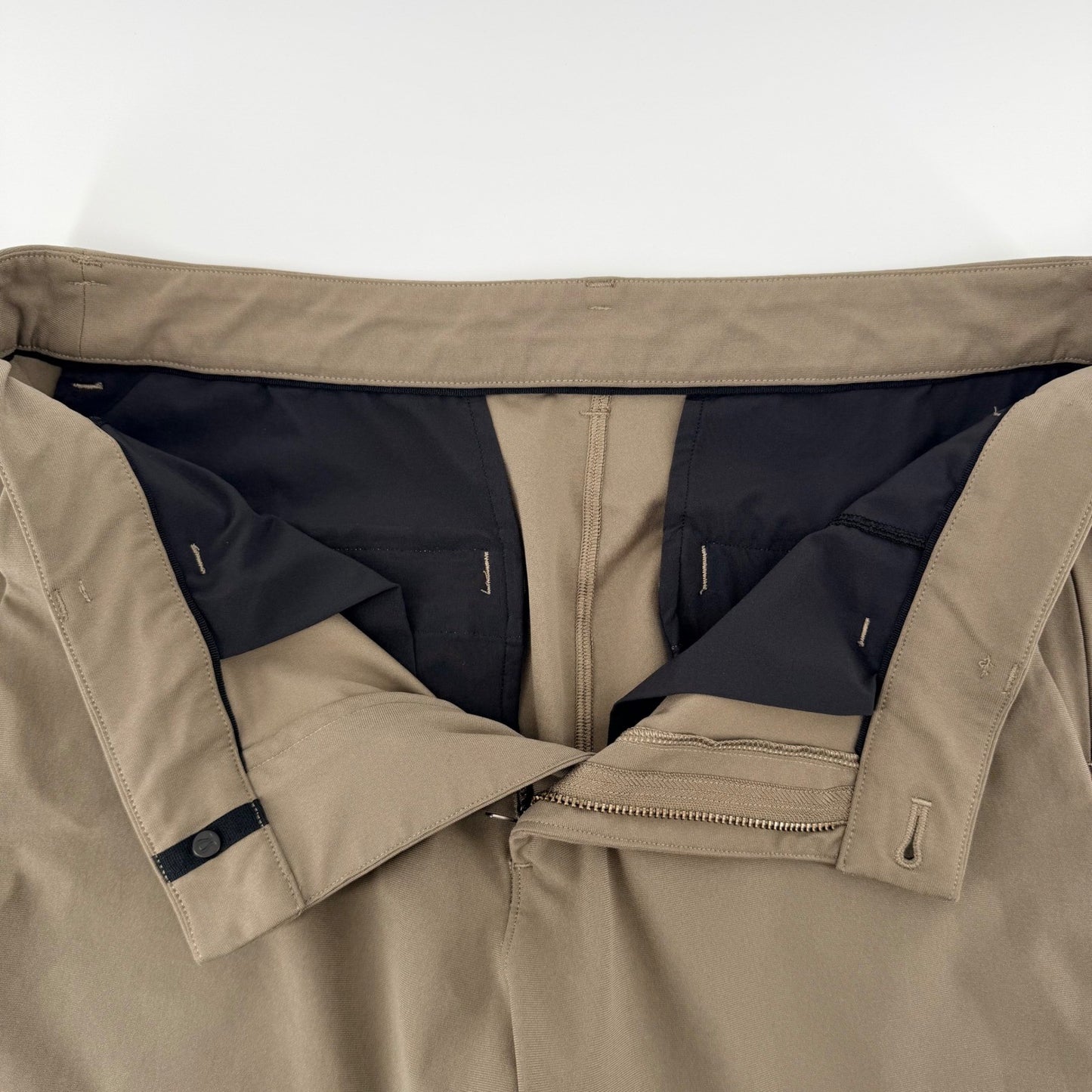 Lululemon Commission Slim Fit Pant Warpstreme Chino Golf 33x30 Artifact Khaki