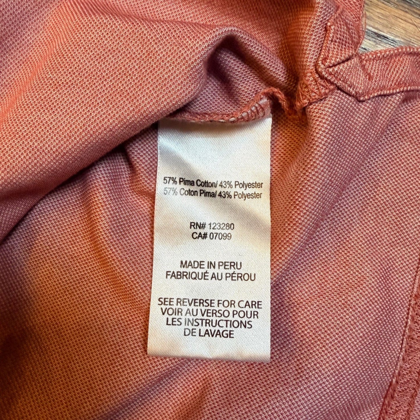 Travis Mathew Men's Pima Cotton Blend Stripe Polo Shirt Size M Pink Heather
