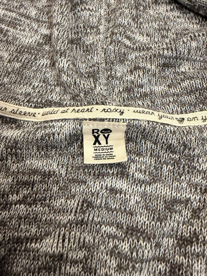 ROXY Sweater, Women's Size Medium, Black White, Knit, Pullover, V-neck