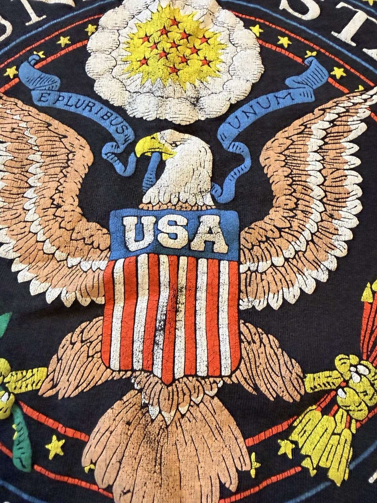 Vintage USA Seal Graphic Tee Single Stitch Made in USA XL 90s Bald Eagle Shirt