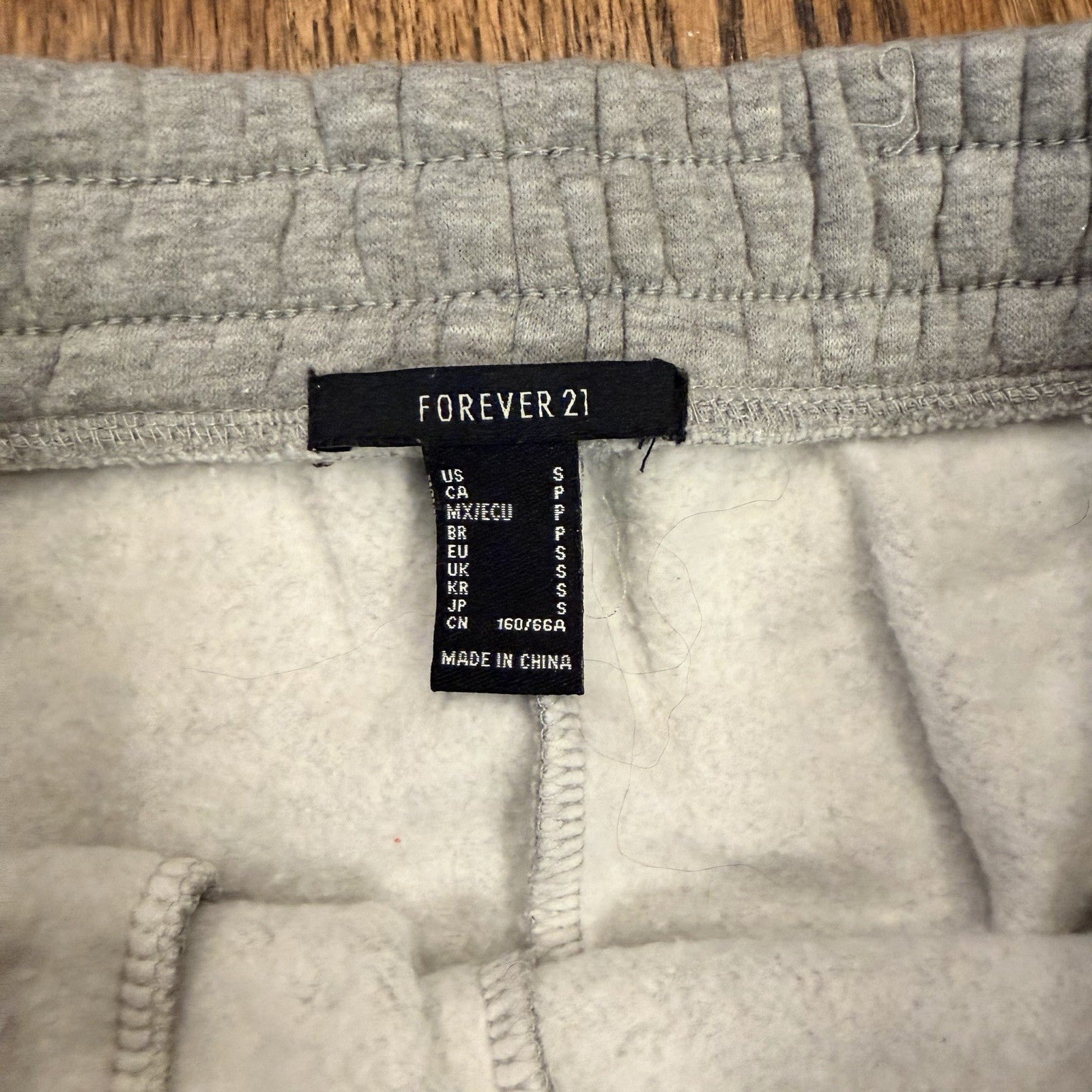 FOREVER 21 Size Small Women's Heather Gray Cargo Sweatpants Baggy Wideleg
