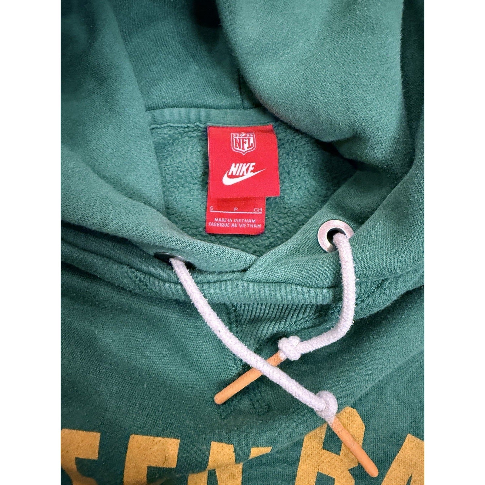 Nike NFL Green Bay Packers Hoodie Side Zip Sweatshirt Small Green