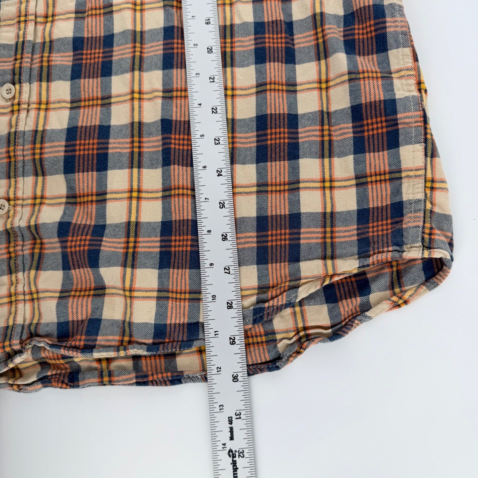 LRG Lng Wovens Plaid Button Down Shirt Long Sleeve Streetwear 3XL Blue Orange