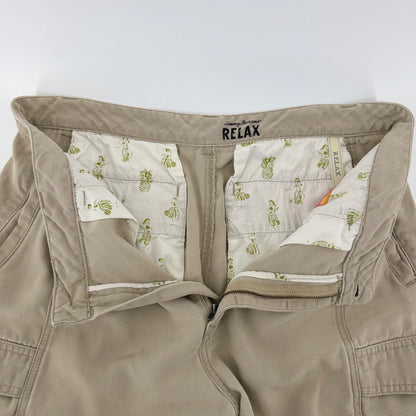 Tommy Bahama Relax Cargo Shorts Tencel Cotton Utility Khaki Tan 35 Mens