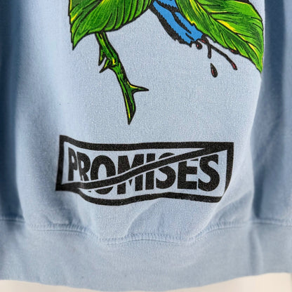 Broken Promises x Santa Cruz Screaming Rose Hoodie Light Blue Graphic S