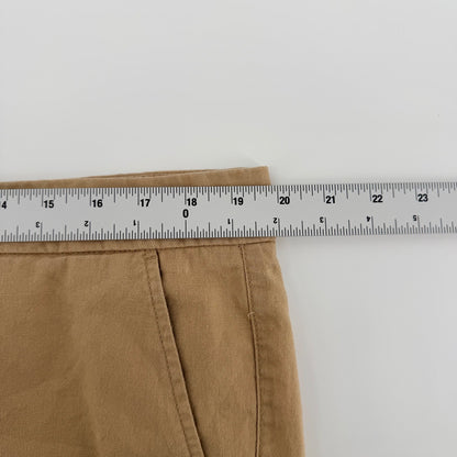 Ben Sherman Linen Blend Regular Fit Chino Shorts Tan Khaki 38W Summer Casual
