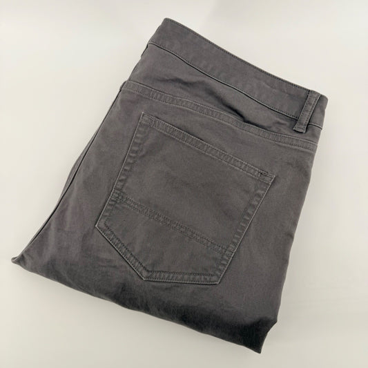 UNTUCKit Straight Fit 5-Pocket Pants Gray Stretch Cotton Chinos 35x32 Mens