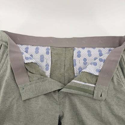 Tommy Bahama Boracay Performance Pants Green Heather Stretch Travel 38x29