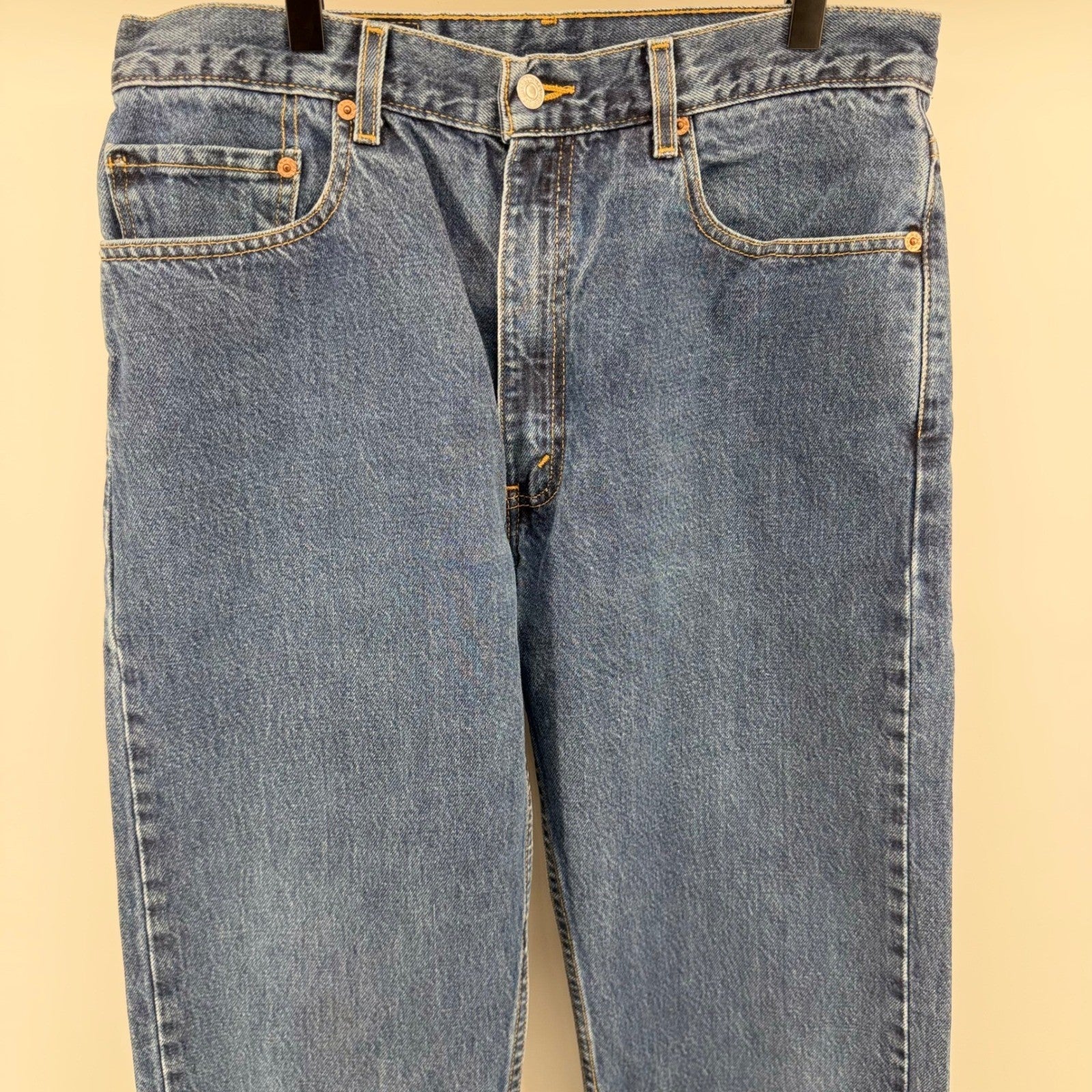 Levi's 505 Regular Fit Straight Leg Vintage 2000 Denim Jeans 34x30 Blue