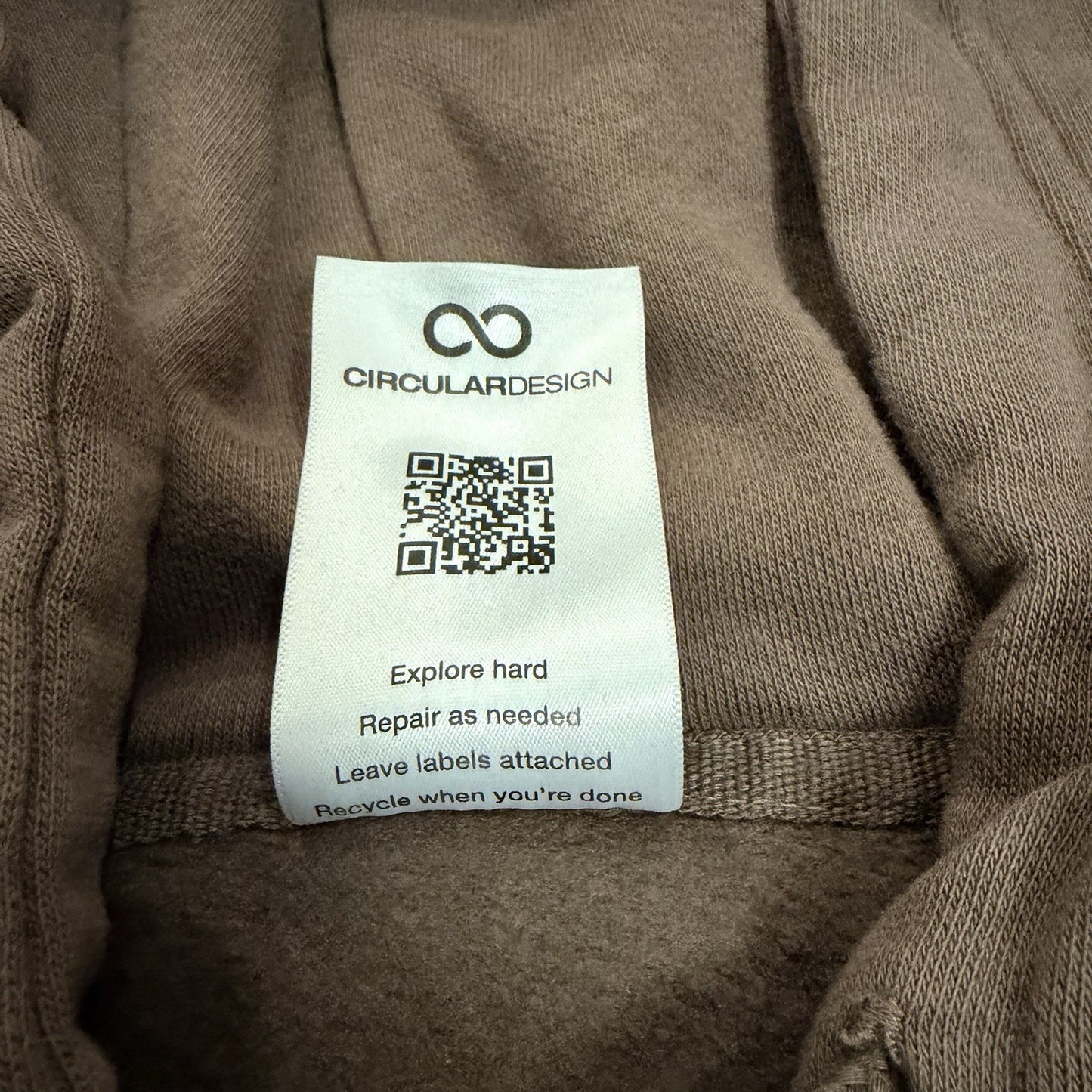 The North Face Circular Design Hoodie Fleece Sweatshirt XL Brown