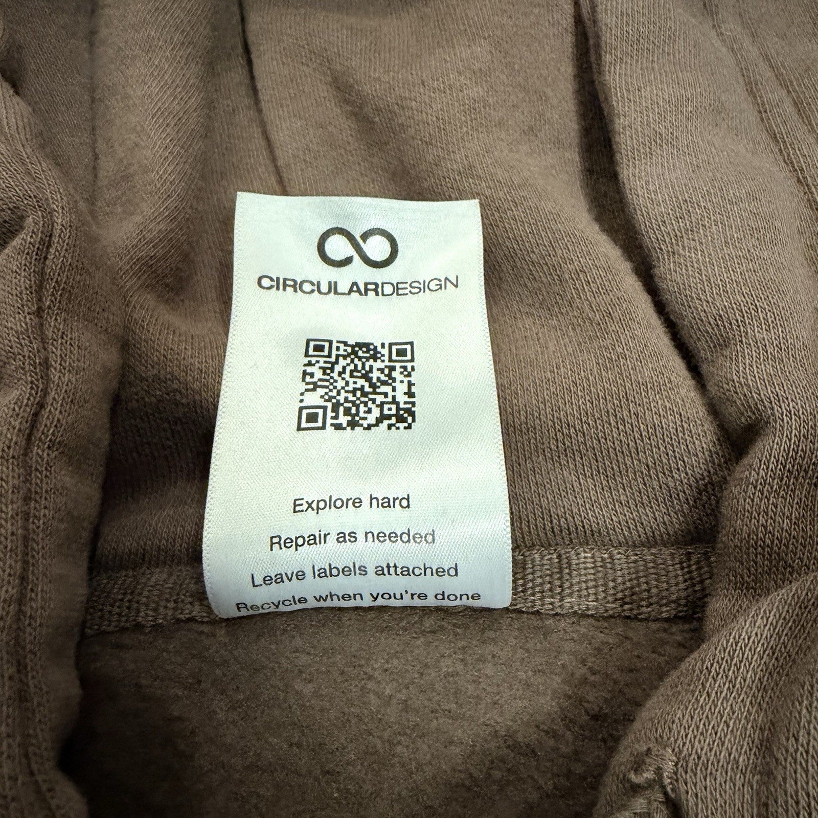 The North Face Circular Design Hoodie Fleece Sweatshirt XL Brown