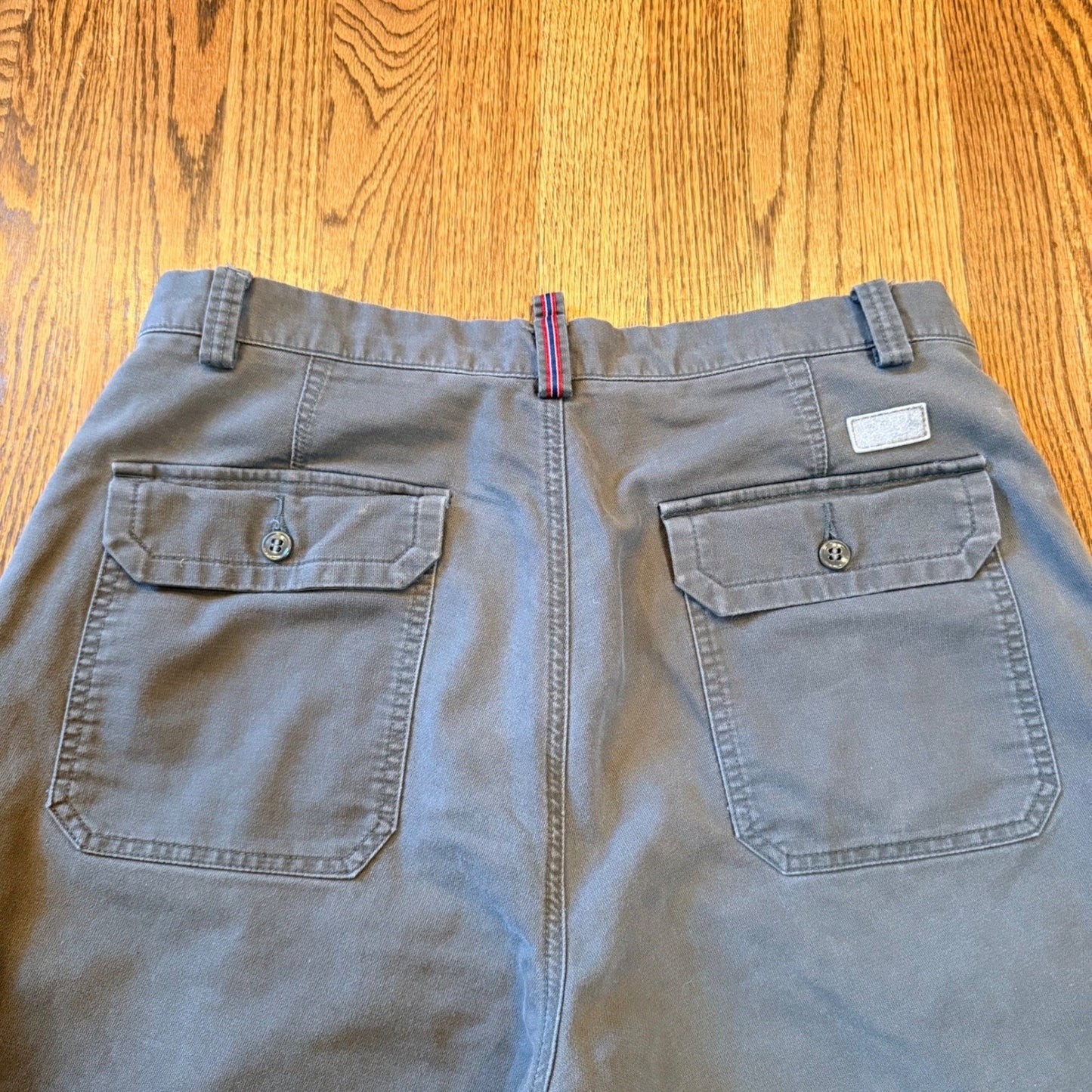 Vintage Dockers Relaxed Fit Chino Pants Side Zipper Pocket 34x30 Green