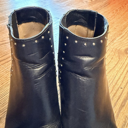 Michael Kors Gemma Leather Ankle Boot Charcoal Size 6