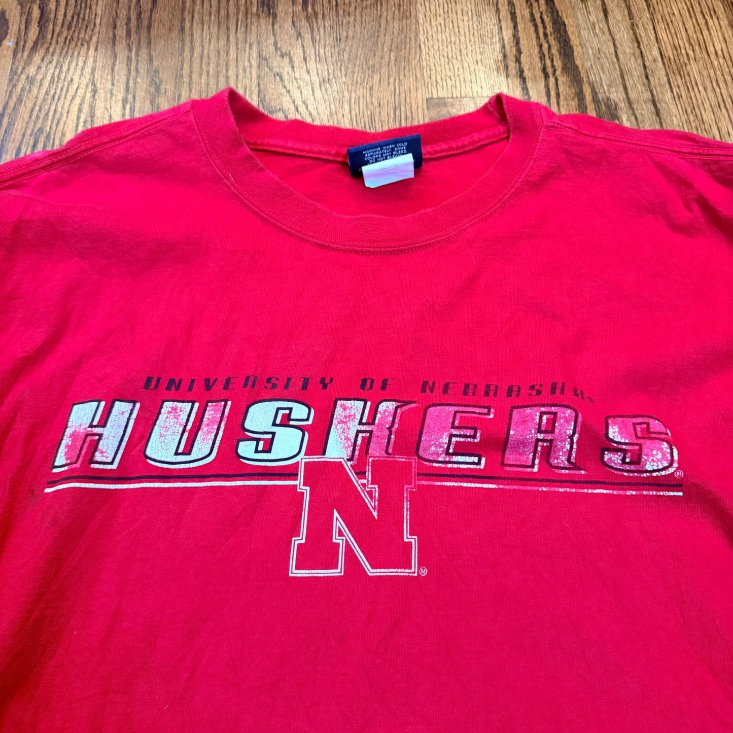 Vintage Jansport Nebraska Huskers Long Sleeve T Graphic XXL Red Heavyweight