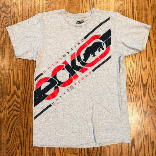 Ecko Unltd Rhino Brand Graphic T-Shirt Logo Streetwear Size M Gray