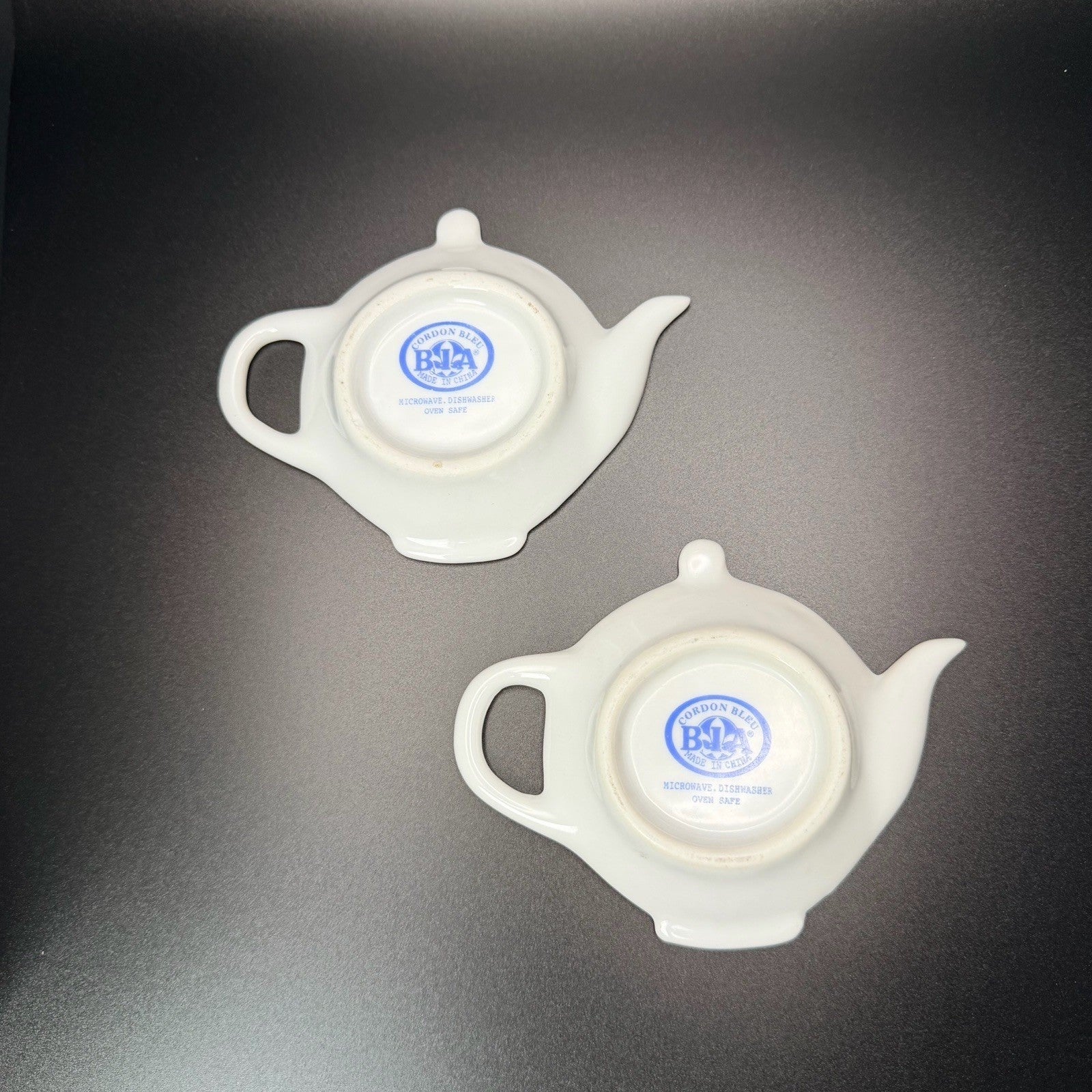 BIA Cordon Bleu Teapot Tea Bag Holders Set of 2 Floral White Porcelain One Size