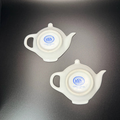 BIA Cordon Bleu Teapot Tea Bag Holders Set of 2 Floral White Porcelain One Size