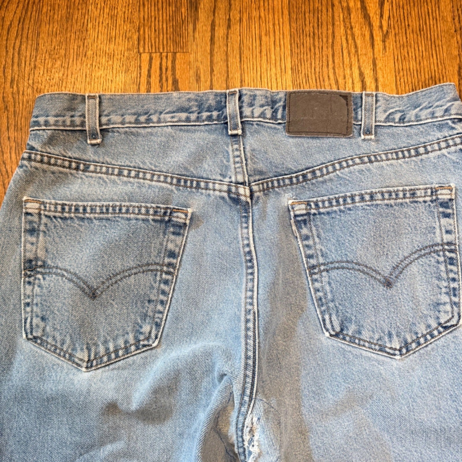 Levi SilverTab Straight Relaxed Jeans Vintage 1998 Made in USA 36x32 Light Wash