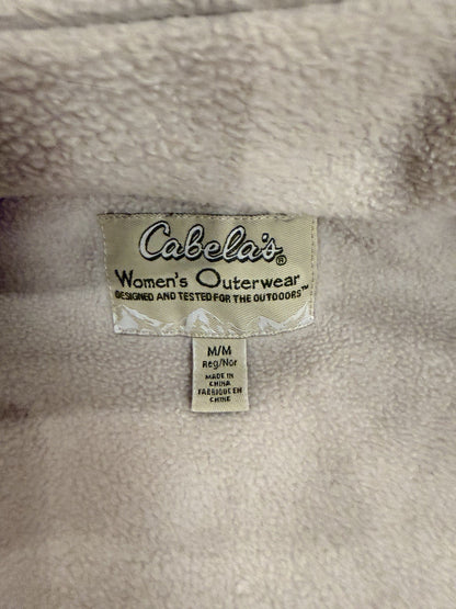 Cabelas Jacket Womens Small Black Nylon Full Zip Pockets Fleece Lined Outdoor