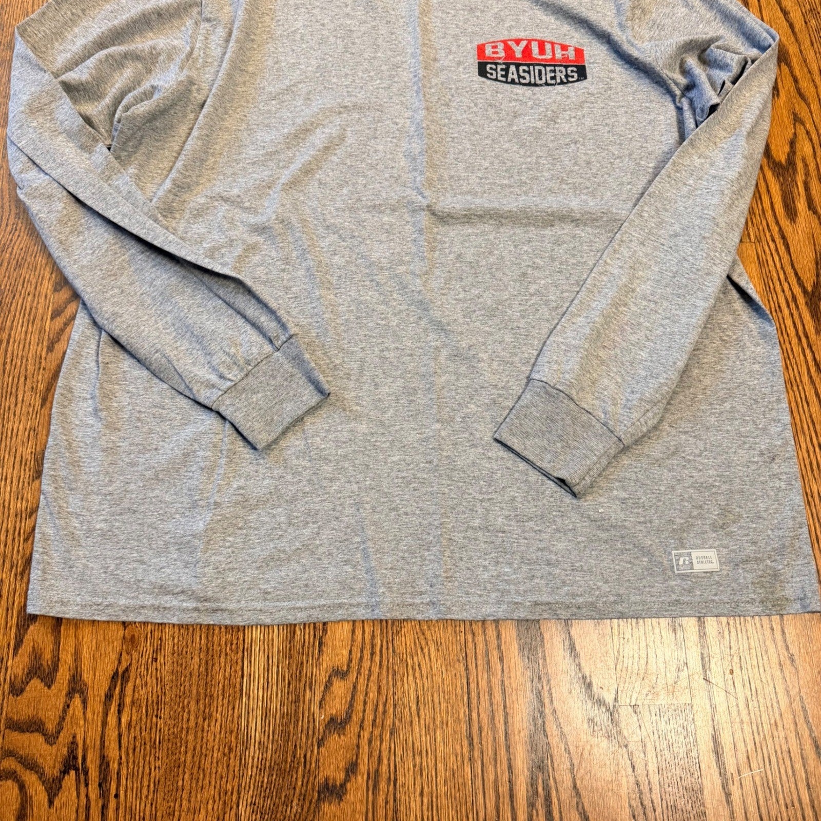 Russell Athletic BYUH Seasiders Long Sleeve T-Shirt XL Gray BYU Hawaii