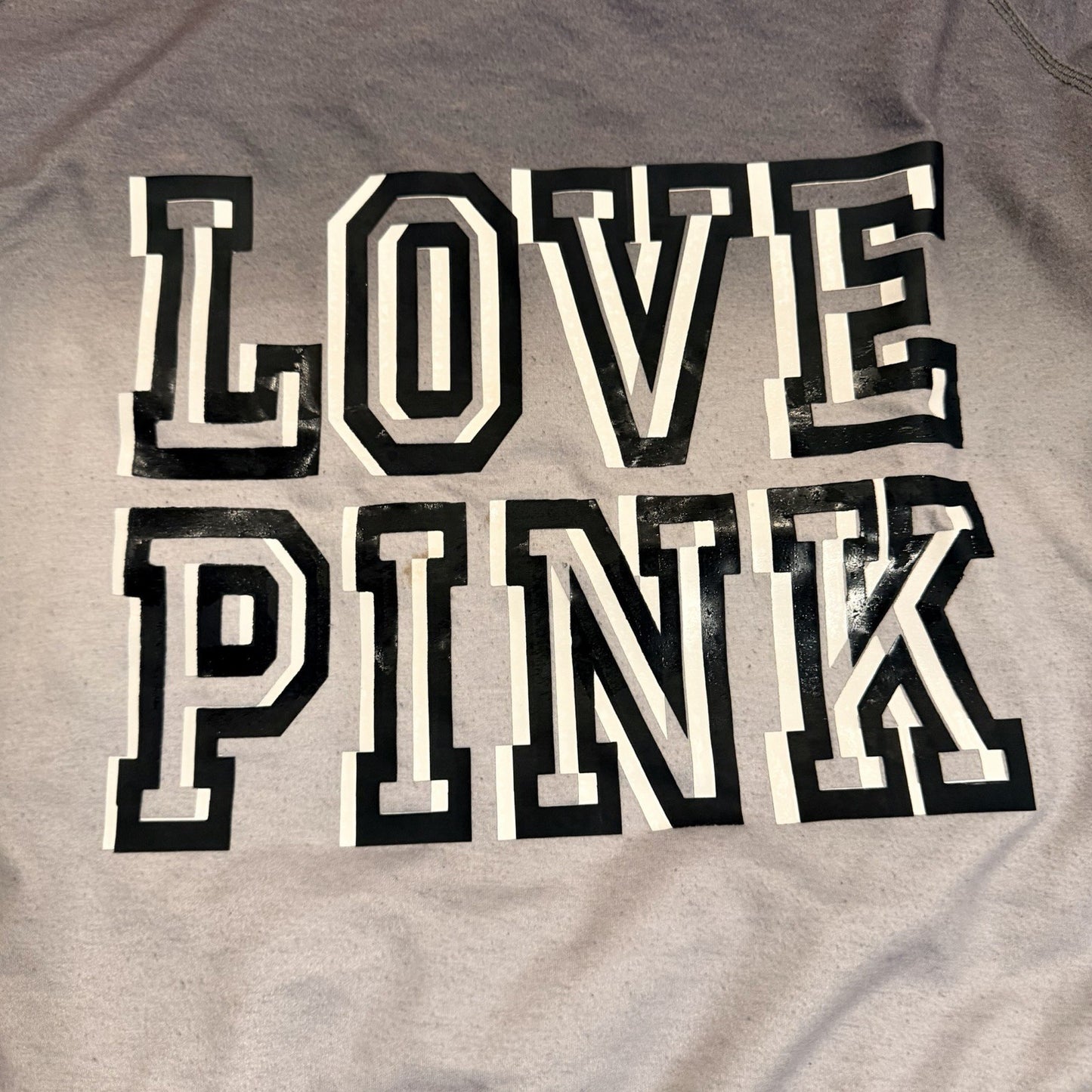 Pink by Victoria’s Secret Oversized Gradient Crewneck Sweatshirt Gray Size M