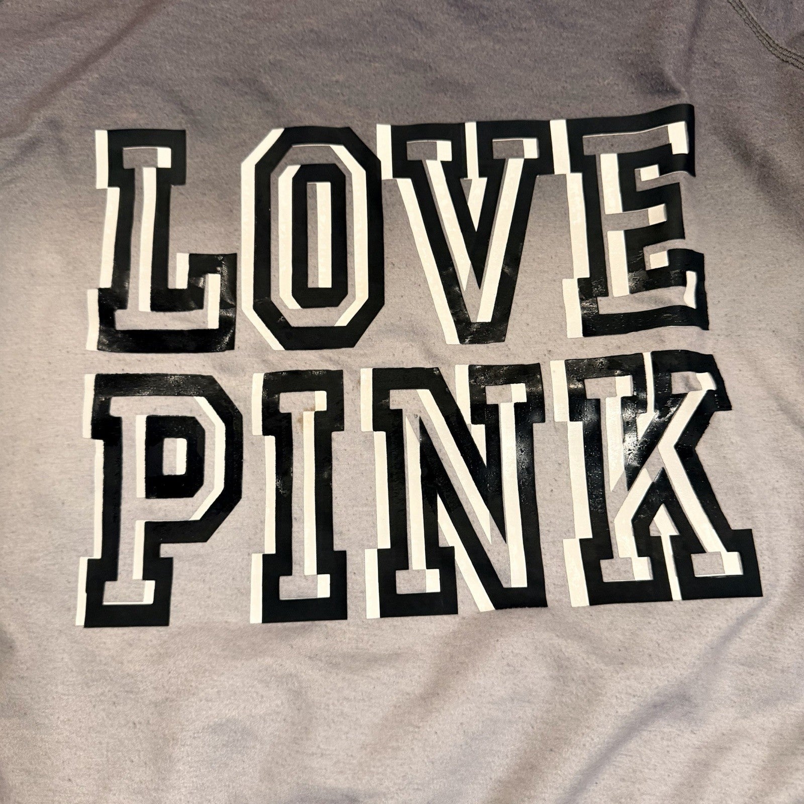Pink by Victoria’s Secret Oversized Gradient Crewneck Sweatshirt Gray Size M