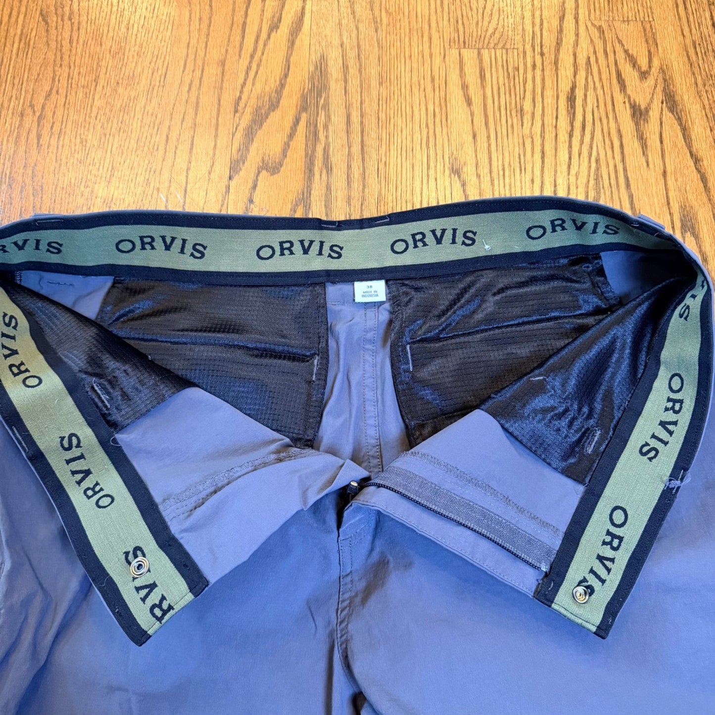 Orvis Tech Cargo Shorts Outdoor Hiking Utility Size 38 Grey Midweight