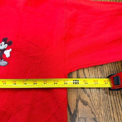 Official Disney Store Mickey Mouse Graphic Sweatshirt Embroidered Large Red