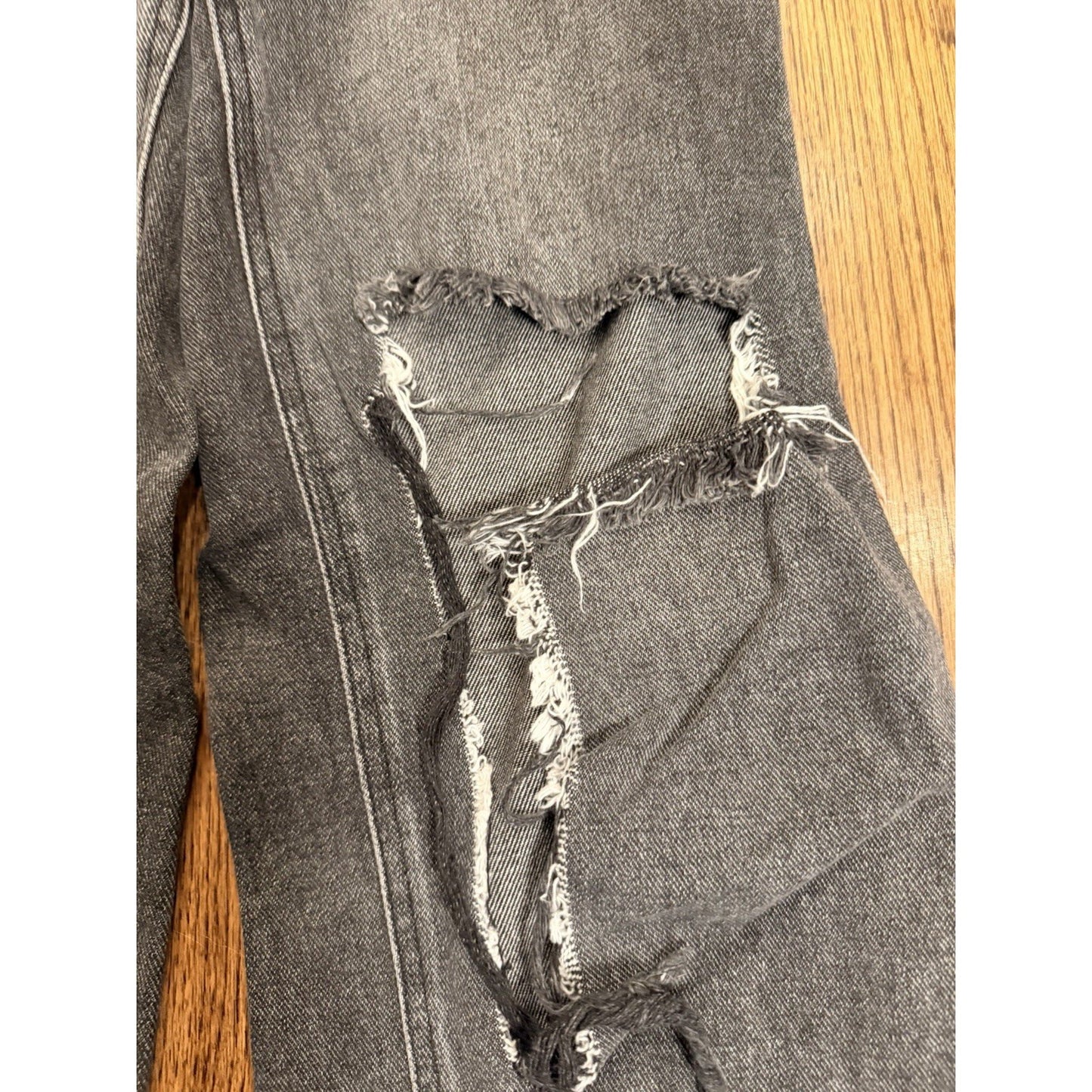PacSun 90's Boyfriend Distressed High Rise Jeans 23 Washed Black Grey