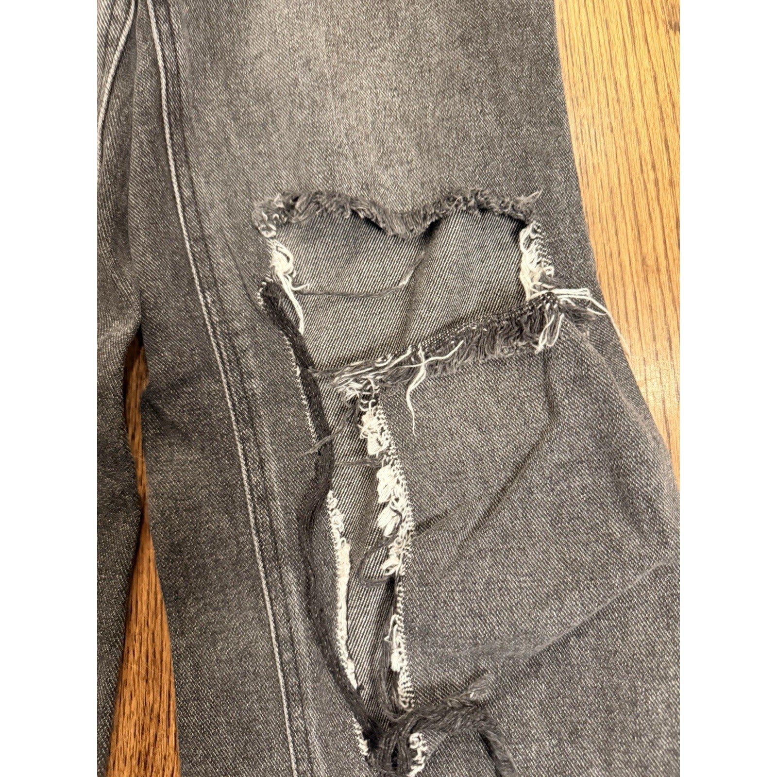 PacSun 90's Boyfriend Distressed High Rise Jeans 23 Washed Black Grey