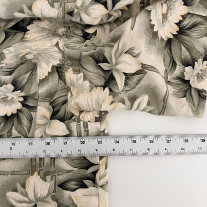 Tommy Bahama Silk Hawaiian Camp Shirt Floral Bamboo Tropical Sage L