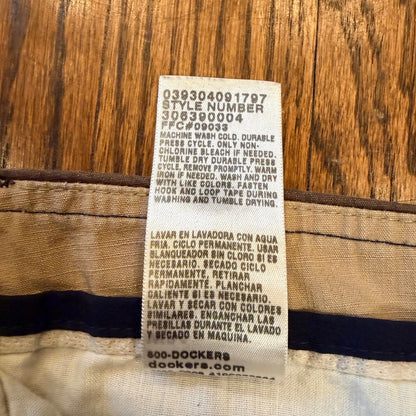Dockers Mens Cargo Shorts Ripstop Cotton Multi Pocket Size 34 Brown