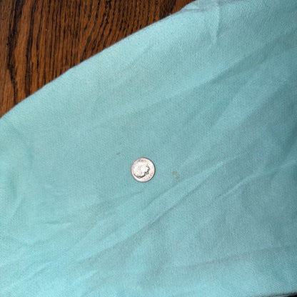 Bold Spirit Woman Vintage Embroidered Floral Sweatshirt 2X Aqua Blue Grandma