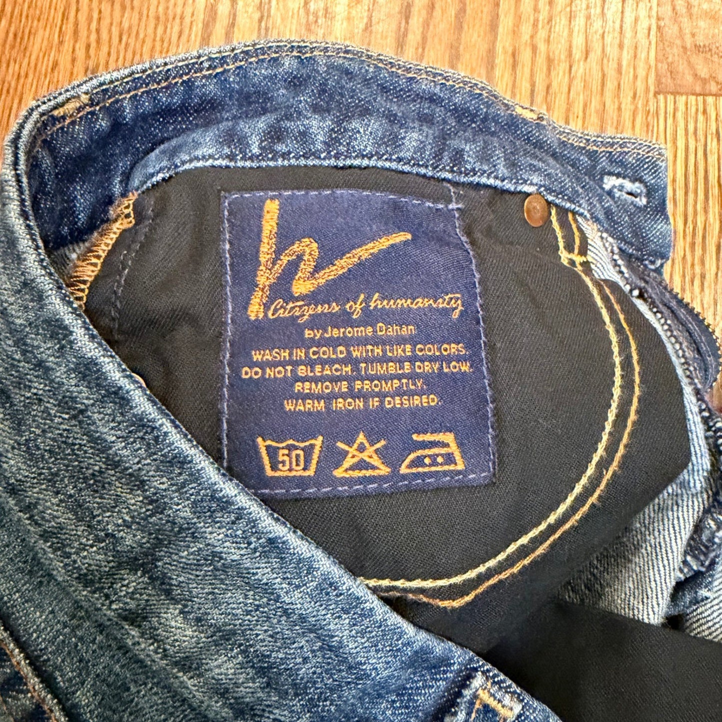 Citizens of Humanity Bridgitte 308 Denim Mini Skirt Low Rise Blue 28