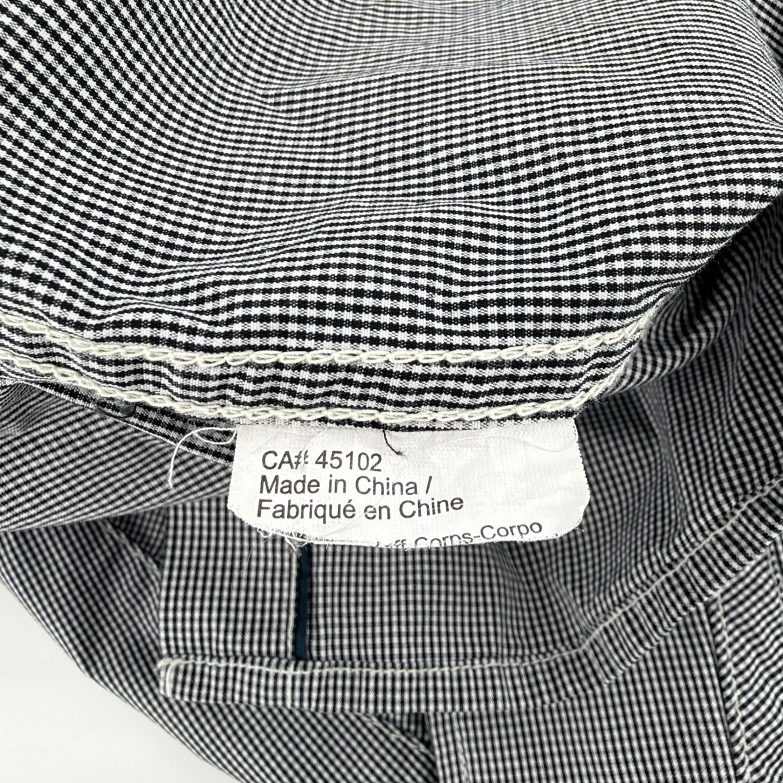Scotch & Soda Micro Gingham Button Down Shirt Slim Fit Black White Large Mens