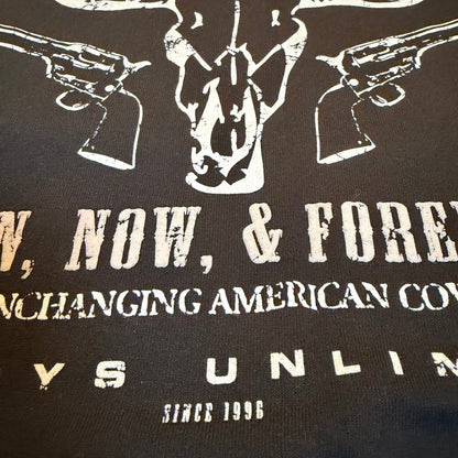 Port & Company Cowboys Unlimited God Guns Glory Graphic Tee Large Black